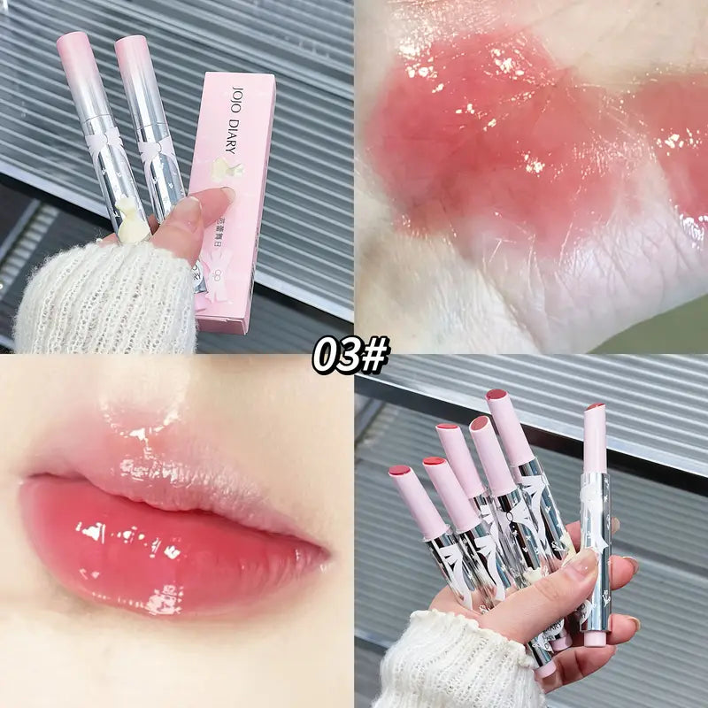 24pcs JOJO DIARY Ballet Press-On Lip Gloss - Moisturizing &amp; Water-Infused,