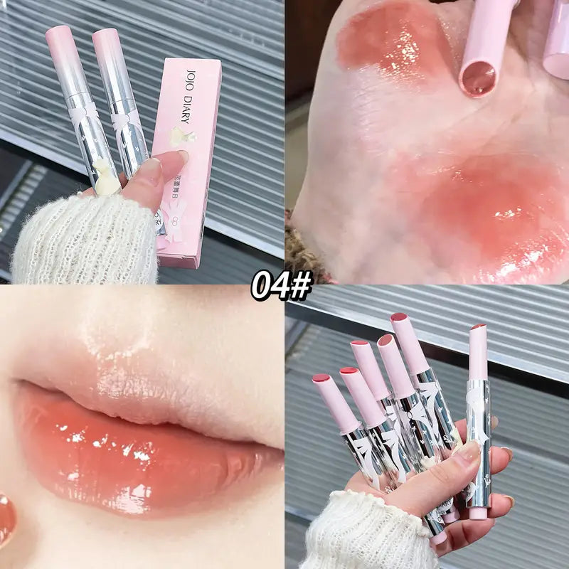 24pcs JOJO DIARY Ballet Press-On Lip Gloss - Moisturizing &amp; Water-Infused,