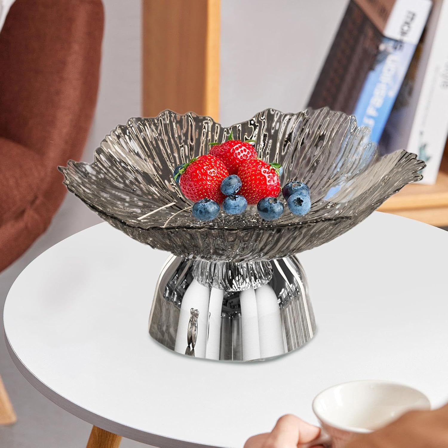 HEAVENGLOW Footed Fruit Bowl Modern