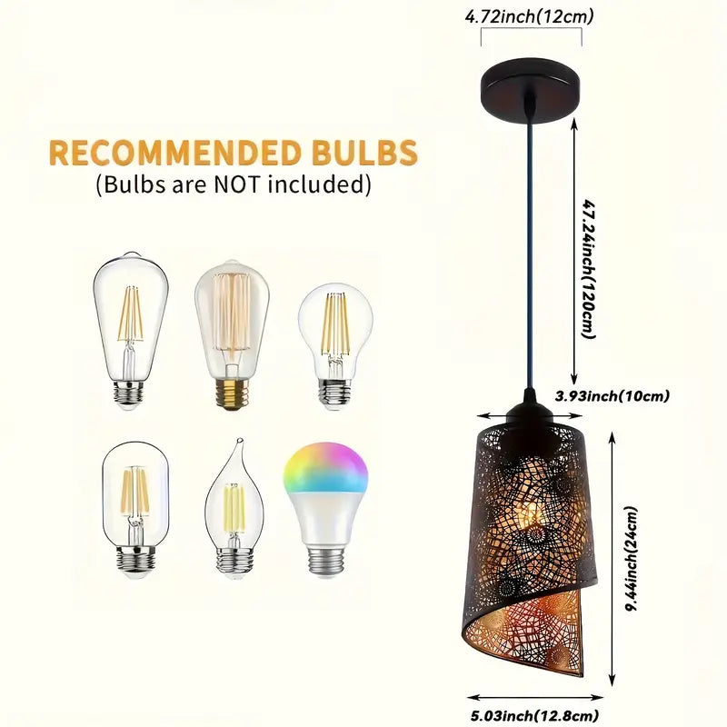 2pcs-Metallic Hollow Conch Ceiling Lamp