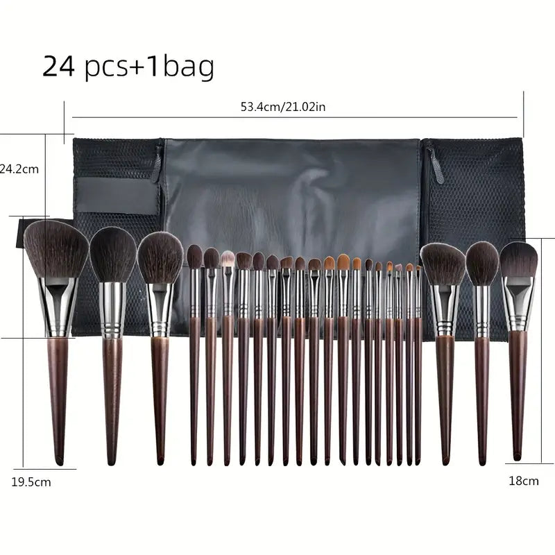 OVW 24pcs Premium Natural Goat Hair Cosmetic