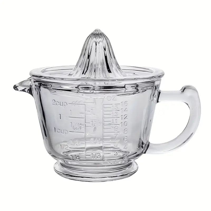 1pc Glass Multi-Purpose Juice Measuring Cup with Handle
