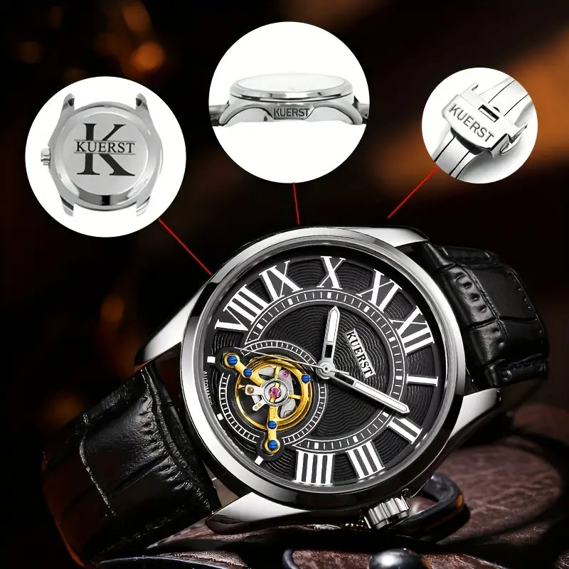 1pc KUERST Men'S Mechanical Self-Winding Watch