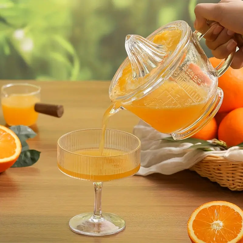 1pc Glass Multi-Purpose Juice Measuring Cup with Handle