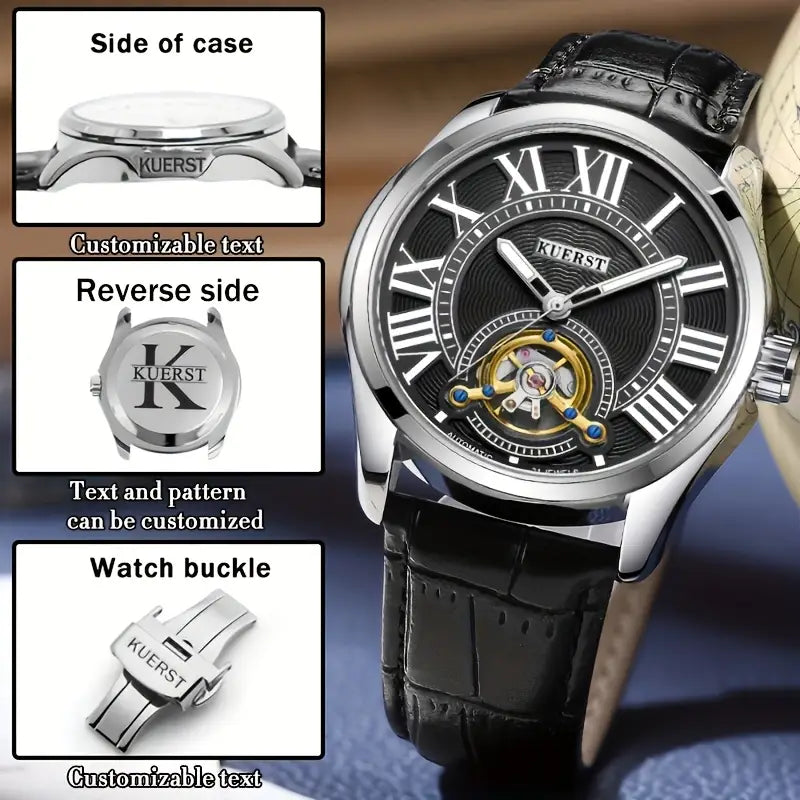 1pc KUERST Men'S Mechanical Self-Winding Watch