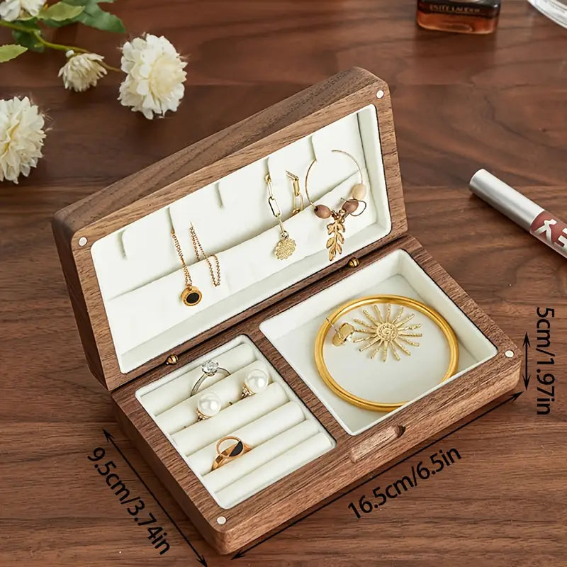Custom Pattern Box, Black Walnut Solid Wood Jewelry Box