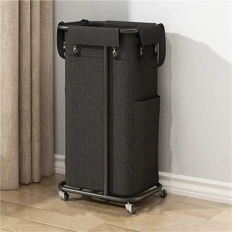 Large Capacity Rolling Laundry Basket Cart with Wheels &amp; Handle