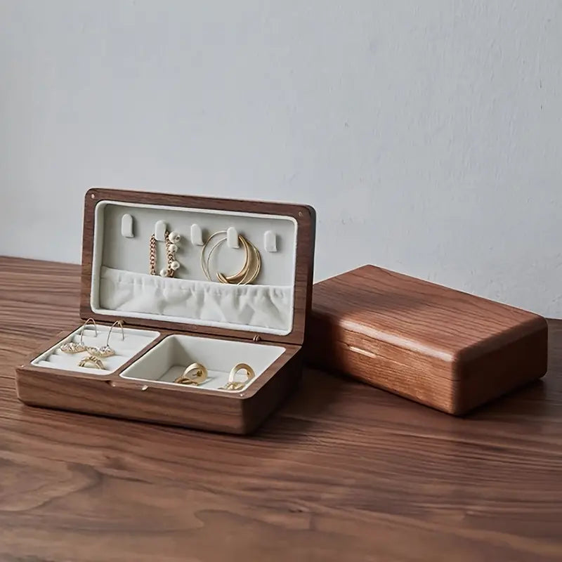 Custom Pattern Box, Black Walnut Solid Wood Jewelry Box
