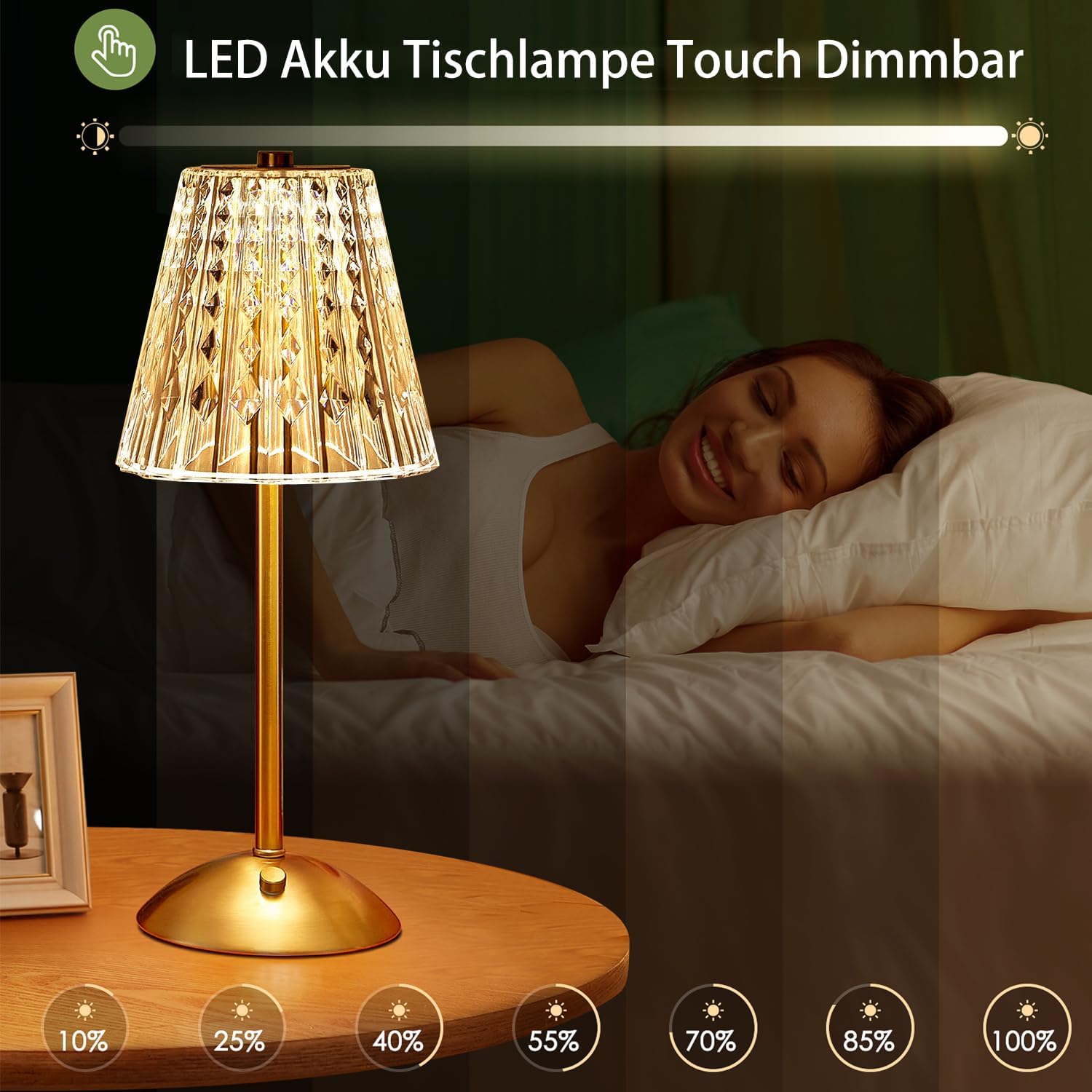 ACMHN Battery Operated LED Table Lamp