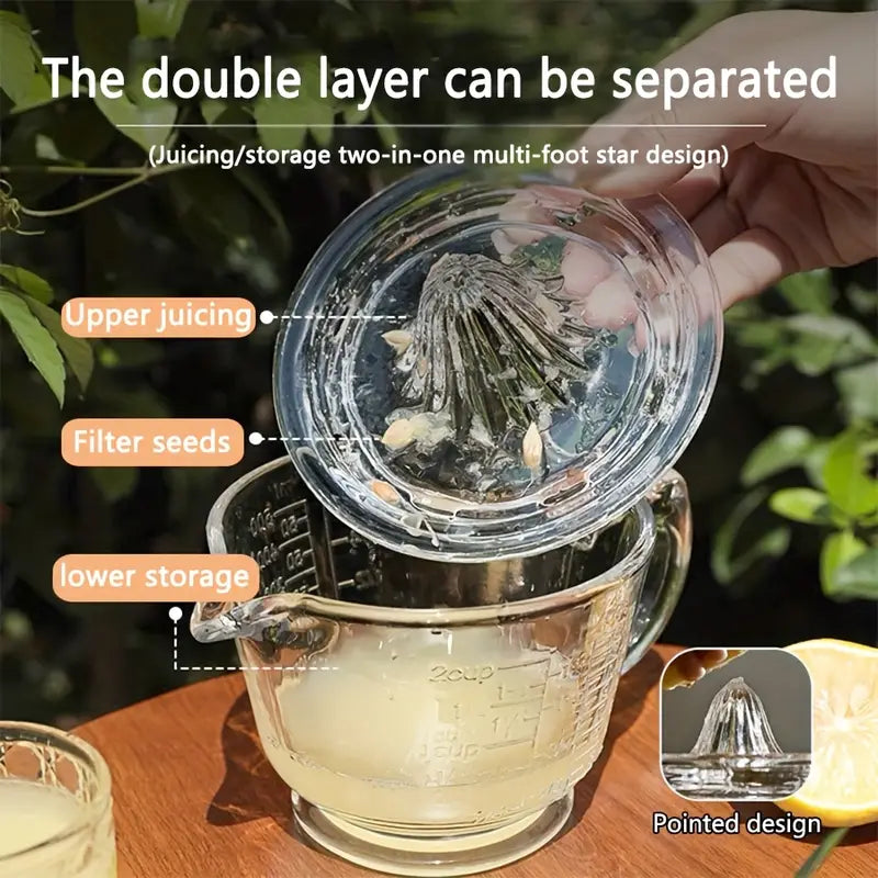 1pc Glass Multi-Purpose Juice Measuring Cup with Handle