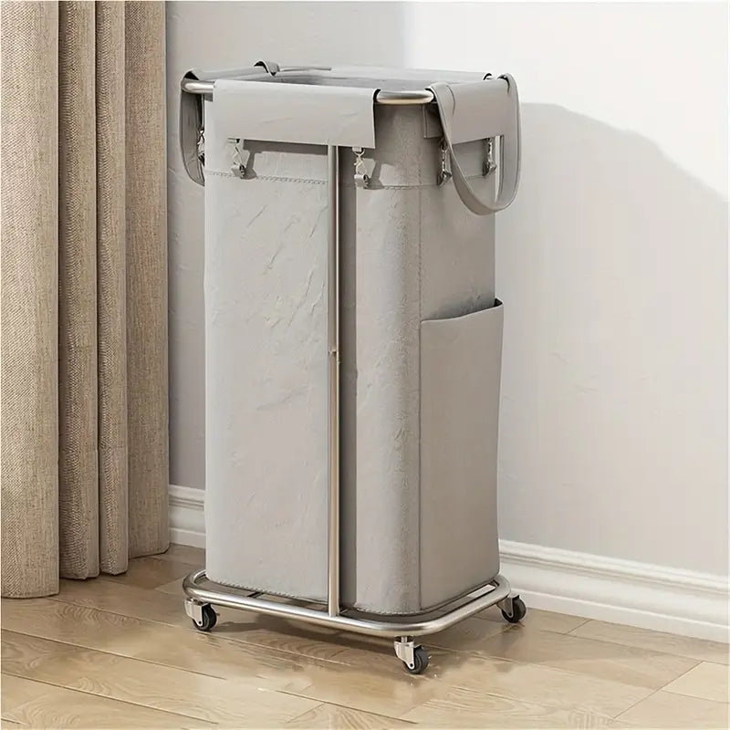 Large Capacity Rolling Laundry Basket Cart with Wheels &amp; Handle