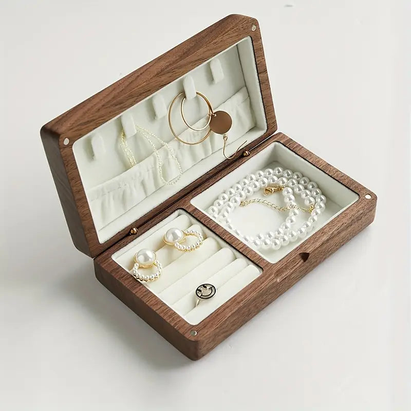 Custom Pattern Box, Black Walnut Solid Wood Jewelry Box