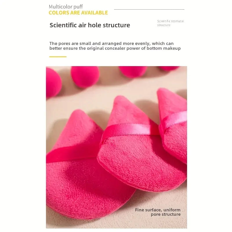 All-in-One Makeup Brush Set with Pink Puff Sponges &amp; Geometric
