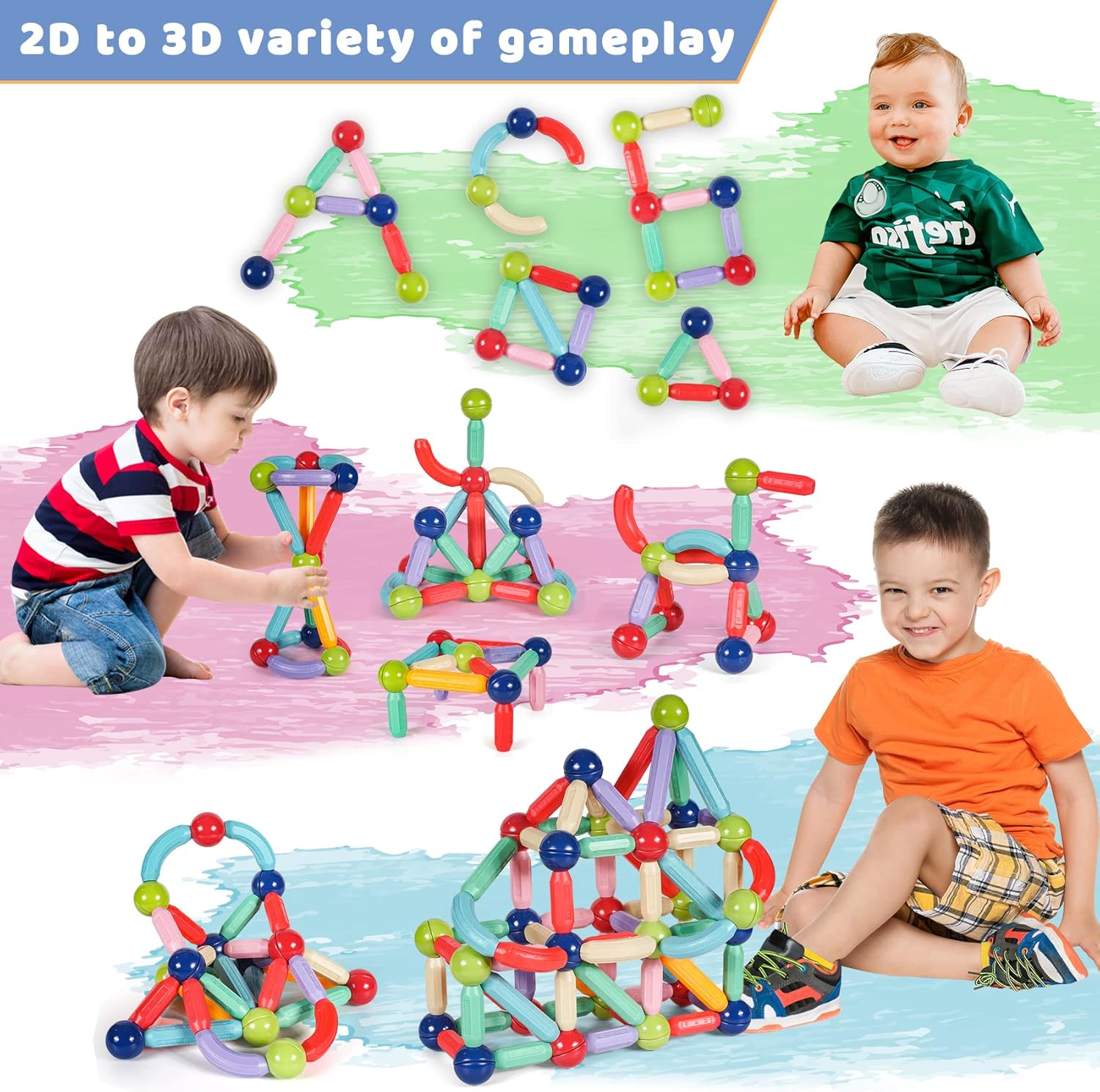 Magnetic Balls and Rods Set Magnetic Building Blocks Toys