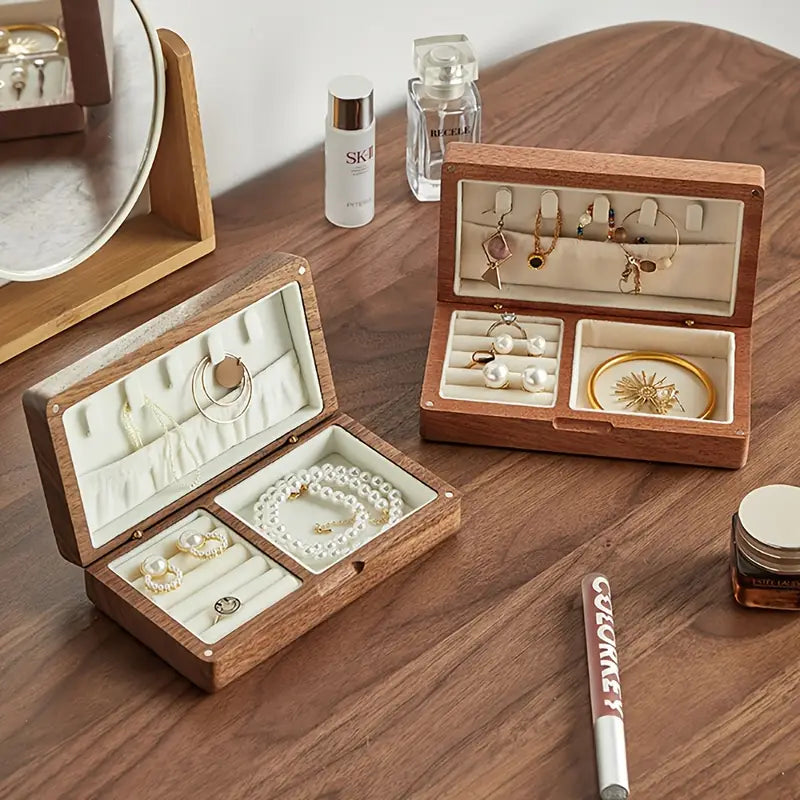 Custom Pattern Box, Black Walnut Solid Wood Jewelry Box