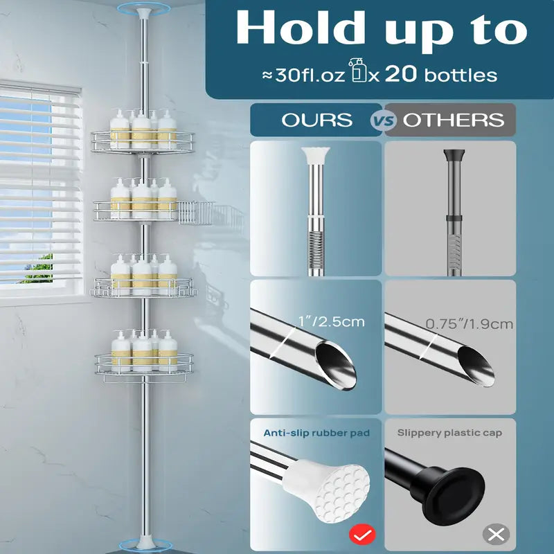 Corner Shower Caddy Tension Pole