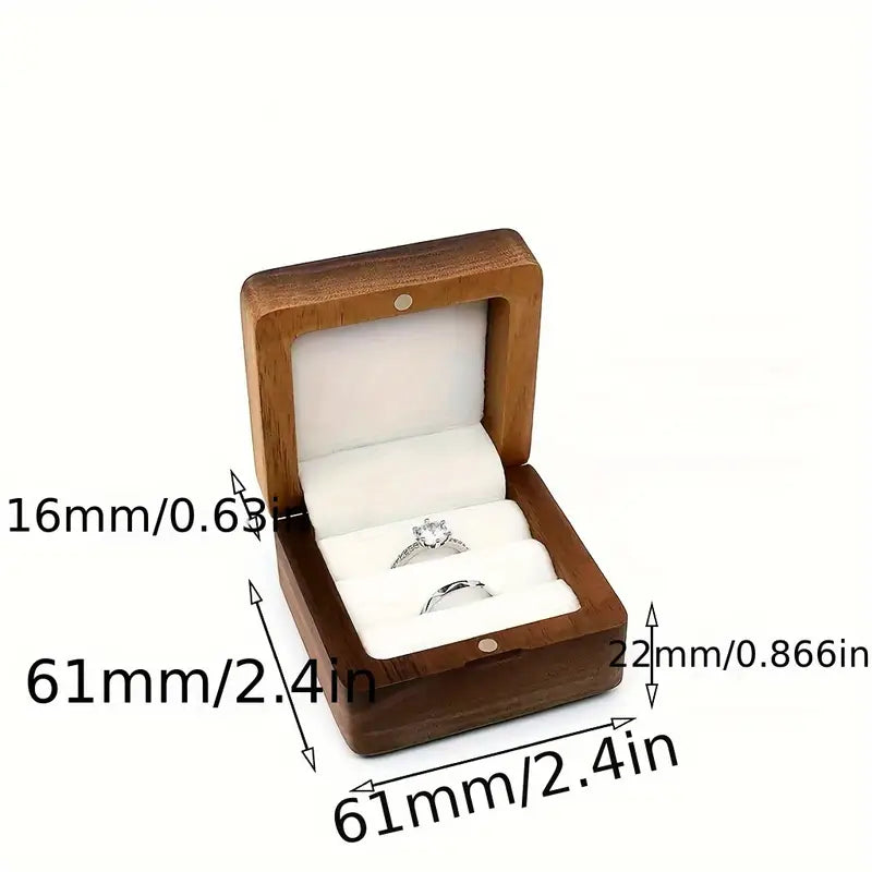 Personalized Wooden Wedding Ring Box