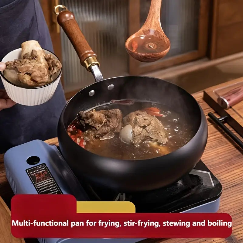 Cast Iron Skillet with Lid - Handmade Traditional Design,