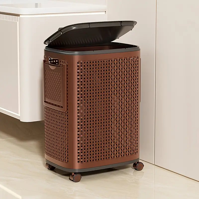 Life Declaration 76.01 L Large Capacity Laundry Hamper with Wheels and Breathable Lid
