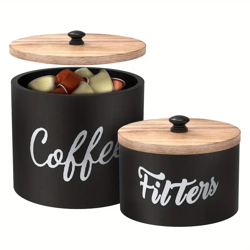 2pcs Coffee Filter Holder Organizer with Lid