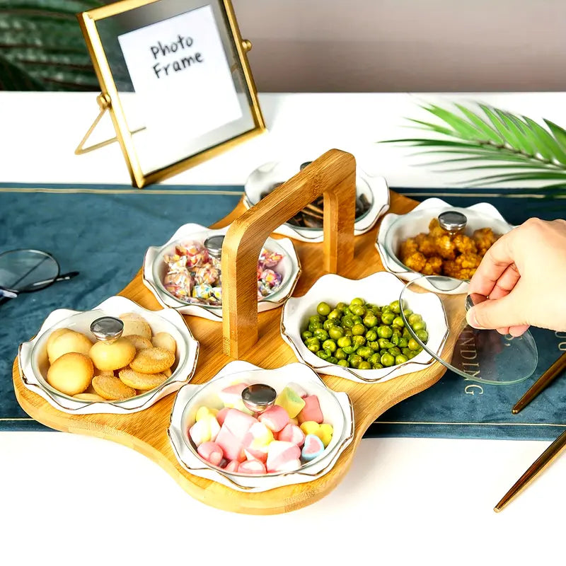 1set Dried Fruit Plate for Home Use in Living Room