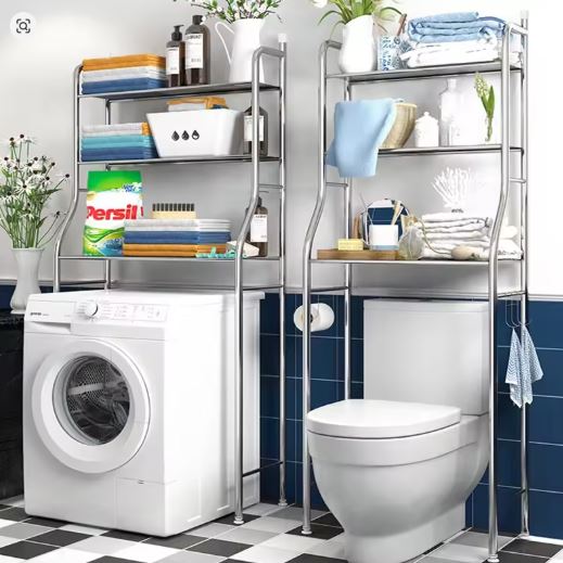 Floor-standing bathroom shelves, bathroom toilet storage accessory organizer without drilling, kitchen fixtures