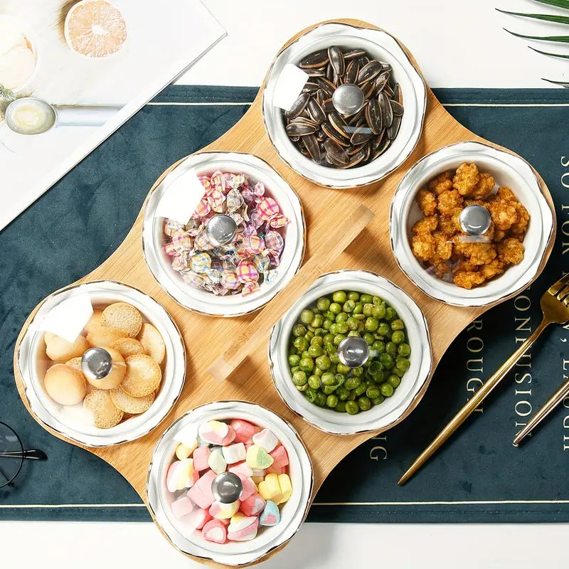 1set Dried Fruit Plate for Home Use in Living Room