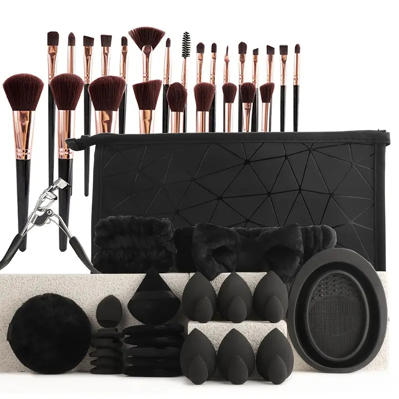 56/56pcs Black Beauty Tools Professional Makeup Brush Set