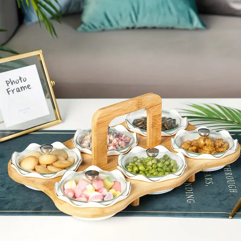 1set Dried Fruit Plate for Home Use in Living Room