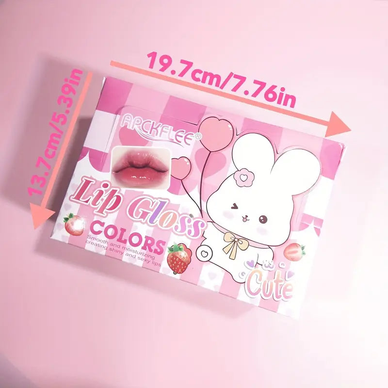 24pcs Japanese Kawaii Lip Gloss &amp; Lip Gloss Lipstick Collection Set