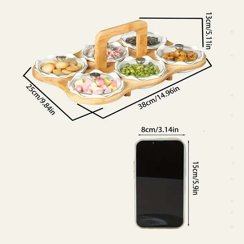 1set Dried Fruit Plate for Home Use in Living Room