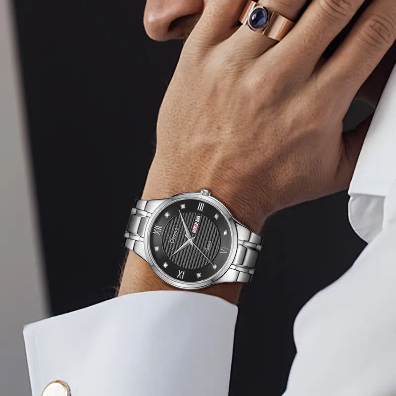 Deesio Men's Luxury Steel Quartz Analog Watch