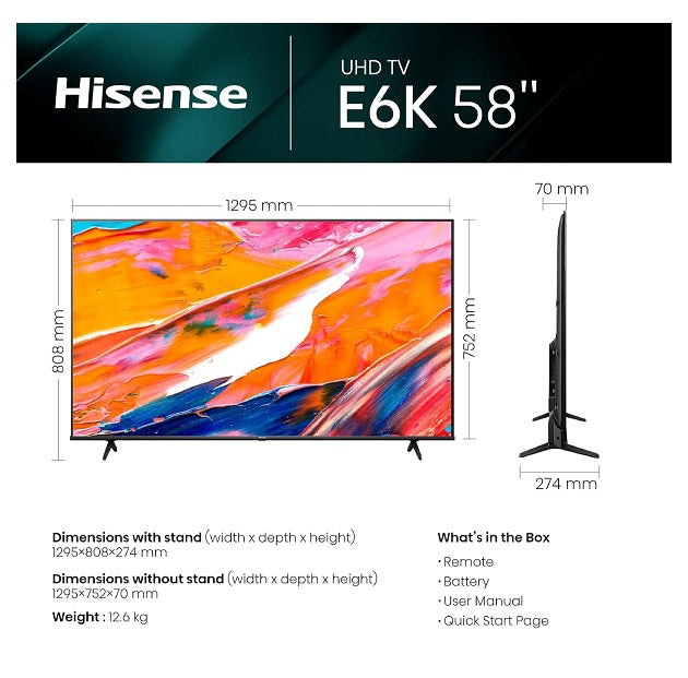 هايسينس 58 بوصة 4K LED فيدا الترا اتش دي سمارت