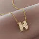 OYJR Kalung Huruf Titanium Anti Karat Letter H Korean Style Cantik Safety Chain Rantai Leher Jewelry