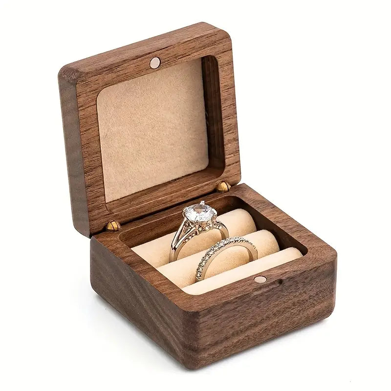 Personalized Wooden Wedding Ring Box