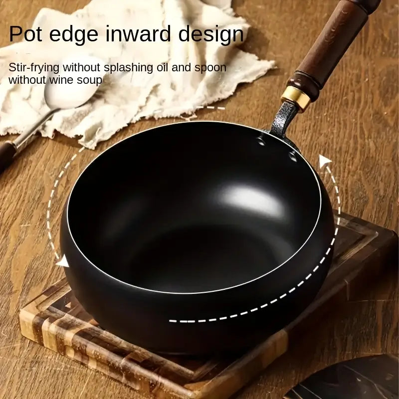 Cast Iron Skillet with Lid - Handmade Traditional Design,