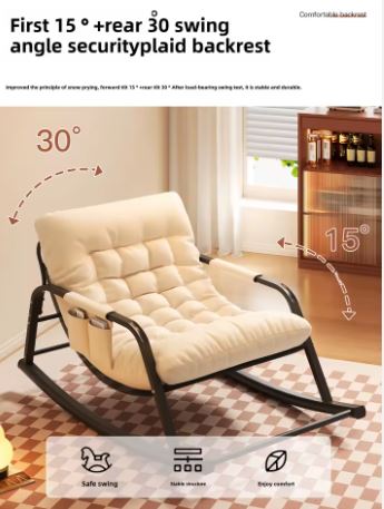 Modern Home Rocking Recliner Chair for Adults, Comfortable and Practical Double Sofa for Balcony and Living Room