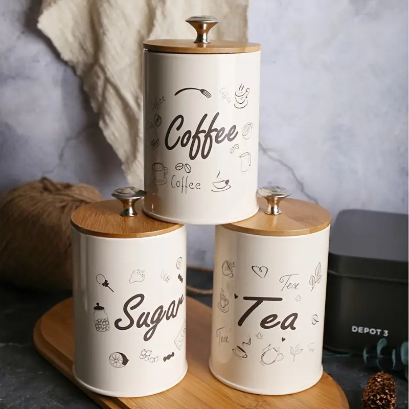 Tea Coffee Sugar Canister Set