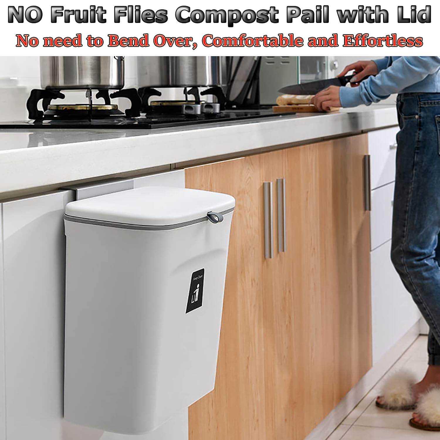LRCX Small Hanging Trash Can with Lid