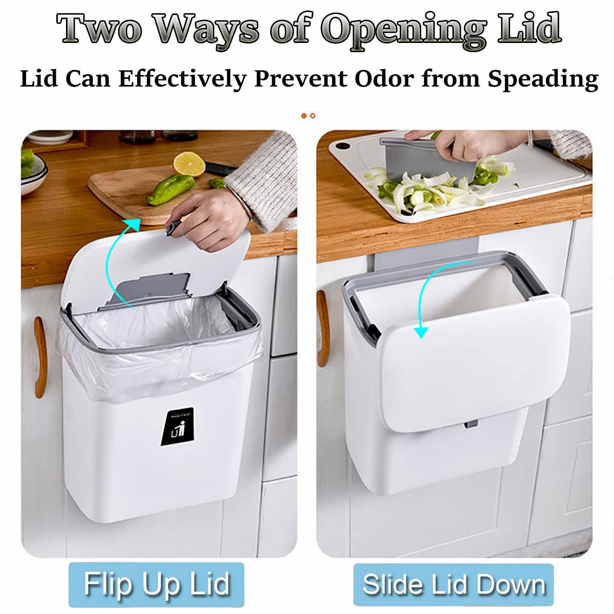 LRCX Small Hanging Trash Can with Lid