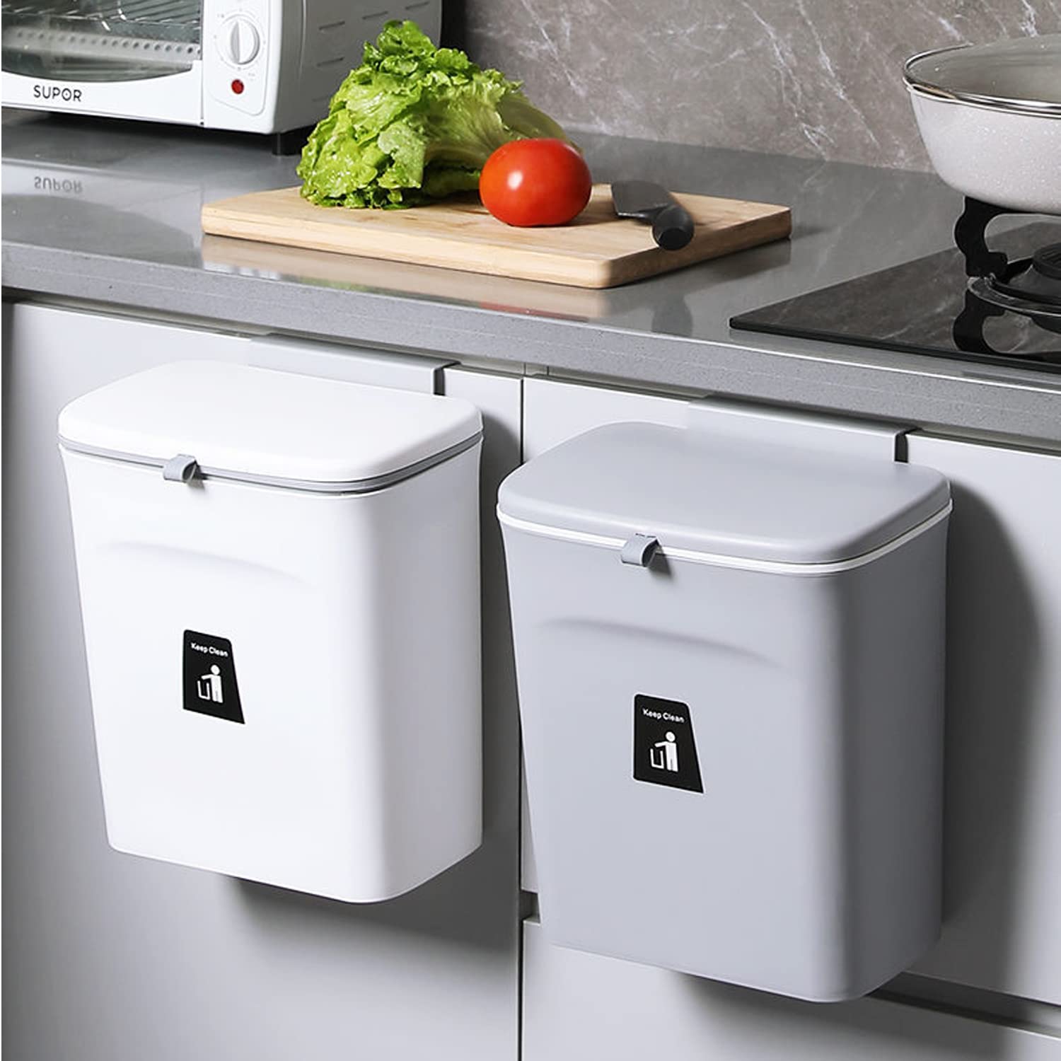 LRCX Small Hanging Trash Can with Lid