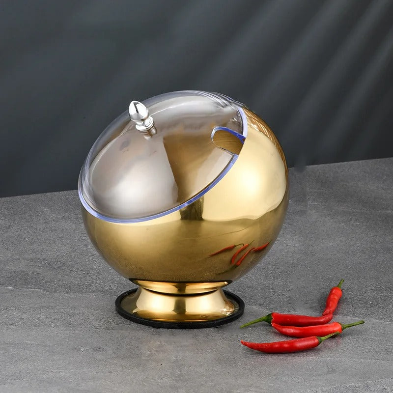 Stainless steel pot, gold canteen