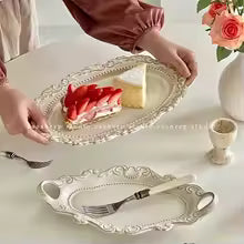 Vintage Relief Ceramic Plates European Classical